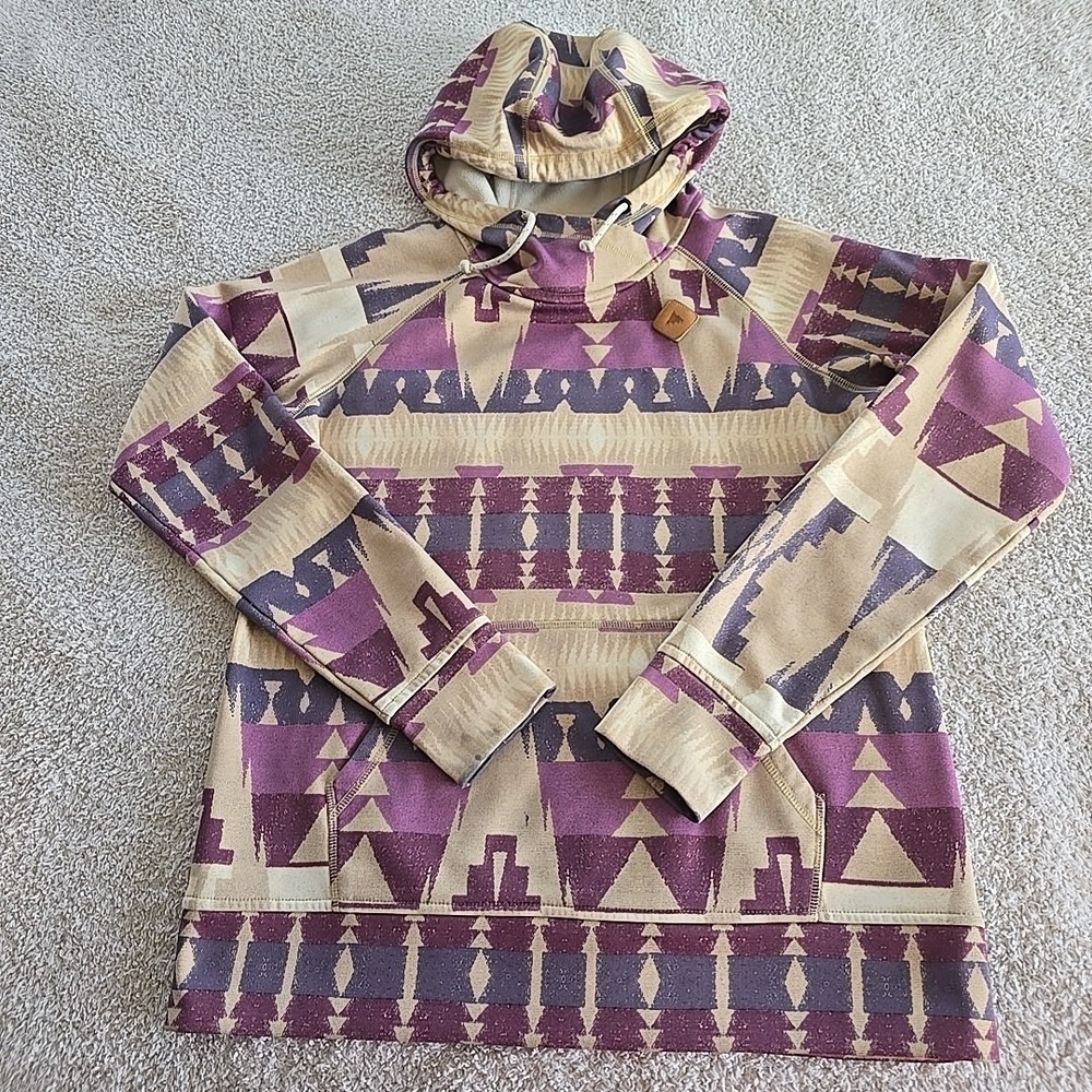 Burton‎ DryRide Southwestern Aztec Print Hoodie Sweatshirt Women's Size M